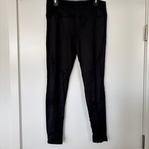 Victorias Secret Sport VXS Black High-Waist Shiny Heel Cut Leggings Size Large